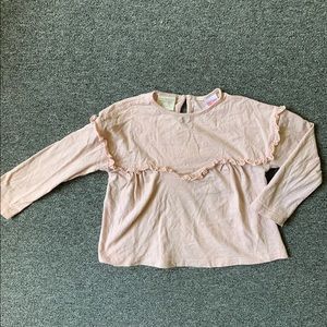Zara toddler long sleeve shirt in blush 2-3